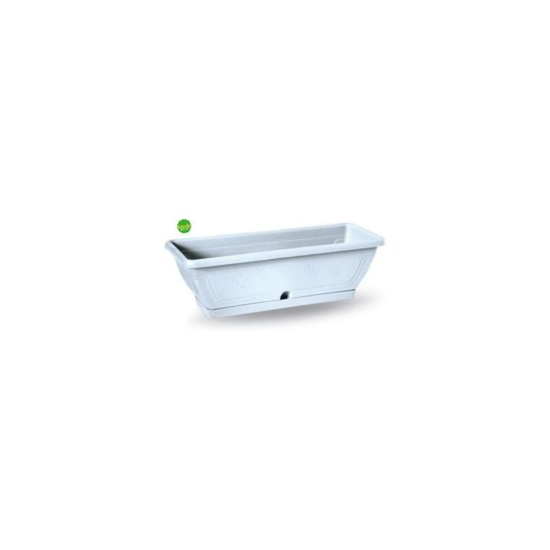foto del prodotto fioriera con sottovaso venezia 40cm bianca