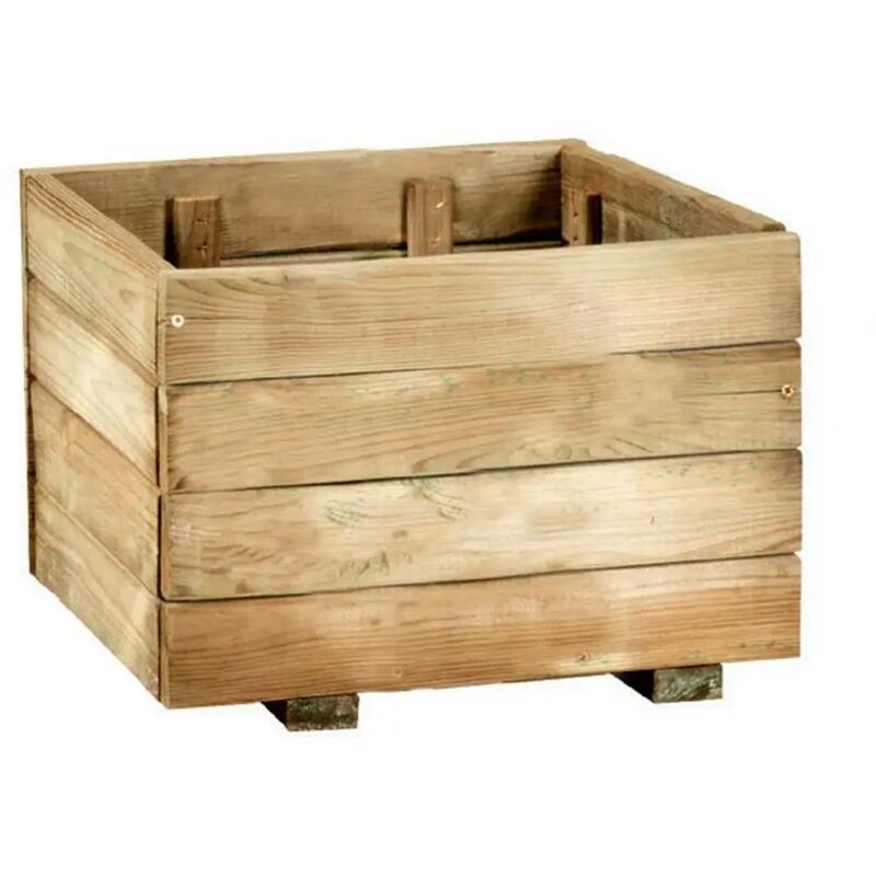 foto del prodotto fioriera da esterno anny 40x40 in legno colore naturale