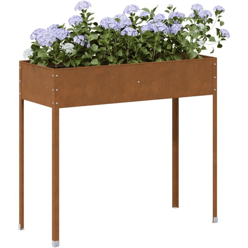 foto del prodotto fioriera da giardino 100,5x40,5x90 cm in acciaio corten vidaxl