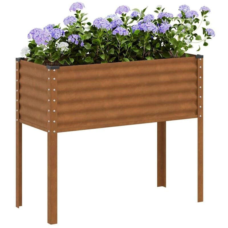 foto del prodotto fioriera da giardino 100x45x90 cm in acciaio corten vidaxl