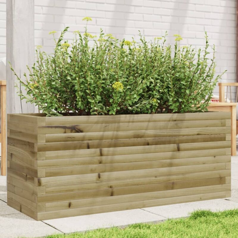 foto del prodotto fioriera da giardino 110x40x45,5 cm in legno di pino impregnato vidaxl