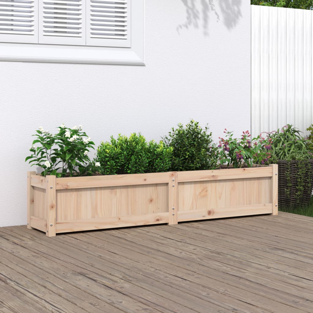 foto del prodotto fioriera da giardino 150x31x31 cm in legno massello di pinocod mxl 85006