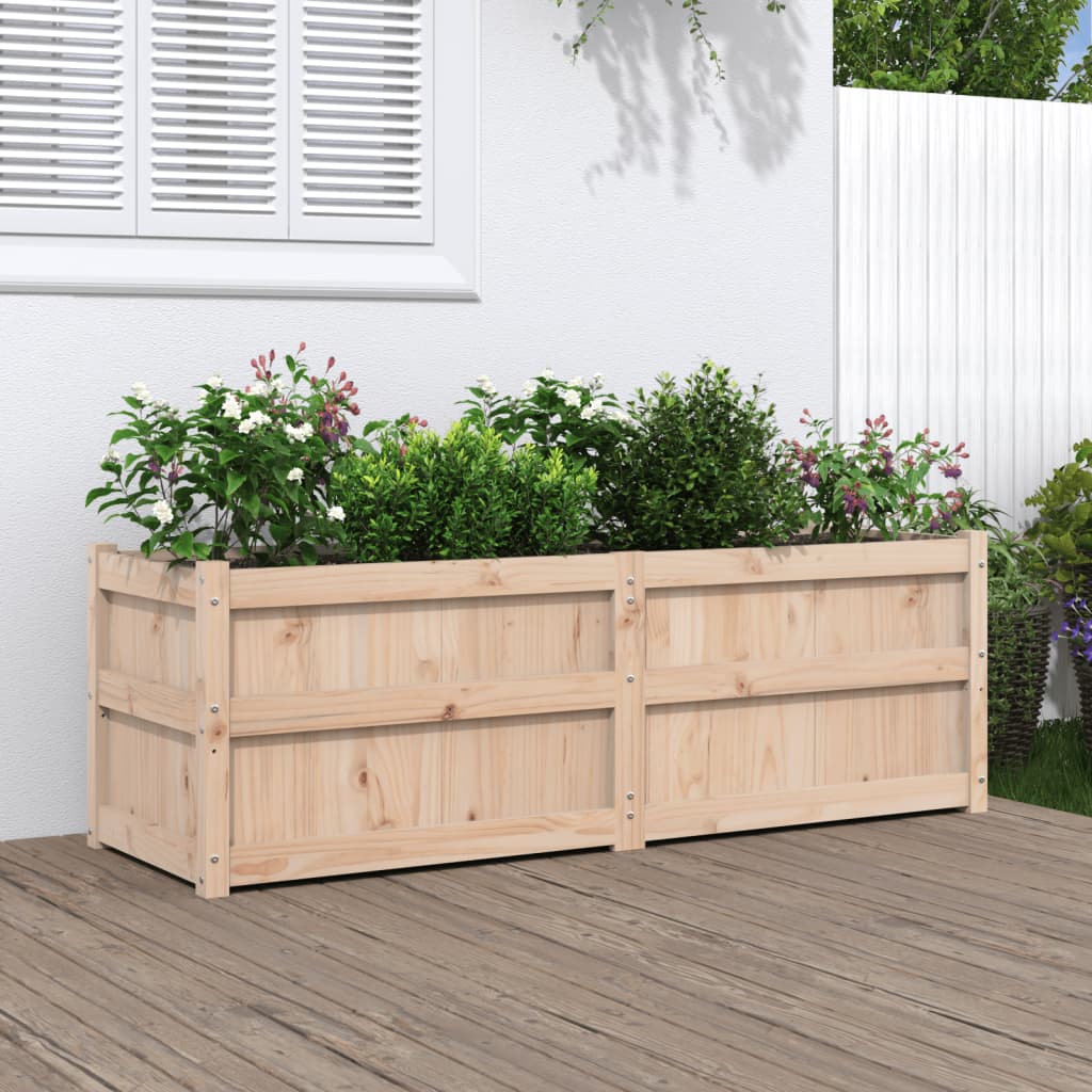 foto del prodotto fioriera da giardino 150x50x50 cm in legno massello di pino