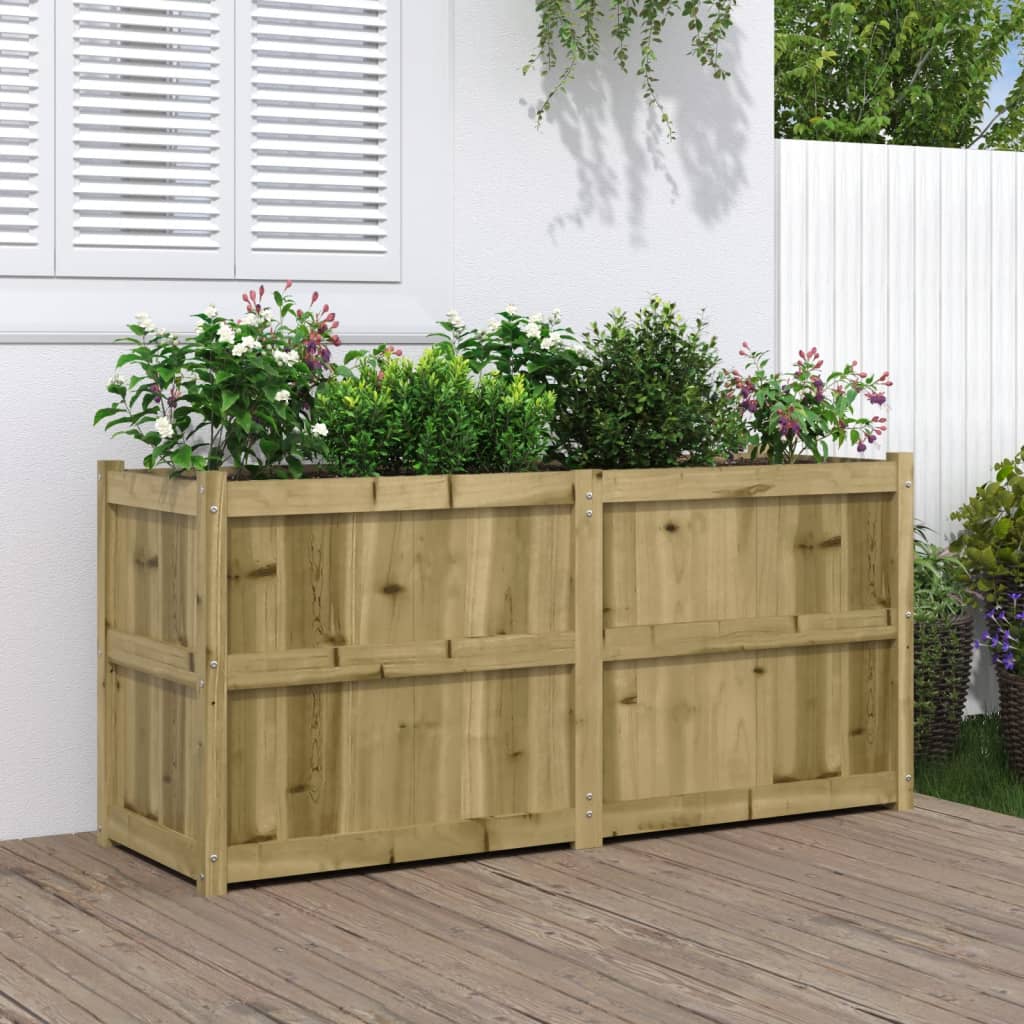 foto del prodotto fioriera da giardino 150x50x70 cm in legno di pino impregnatocod mxl 132942