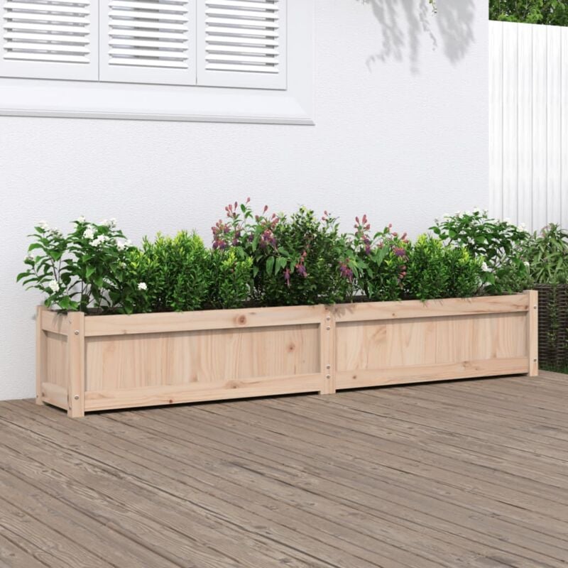 foto del prodotto fioriera da giardino 180x31x31 cm in legno massello di pino vidaxl