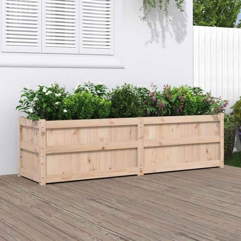 foto del prodotto fioriera da giardino 180x50x50 cm in legno massello di pino vidaxl
