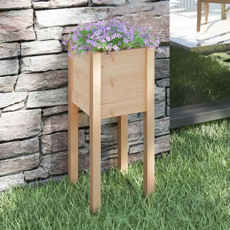 foto del prodotto fioriera da giardino 31x31x70 cm in legno massello di pino vidaxl