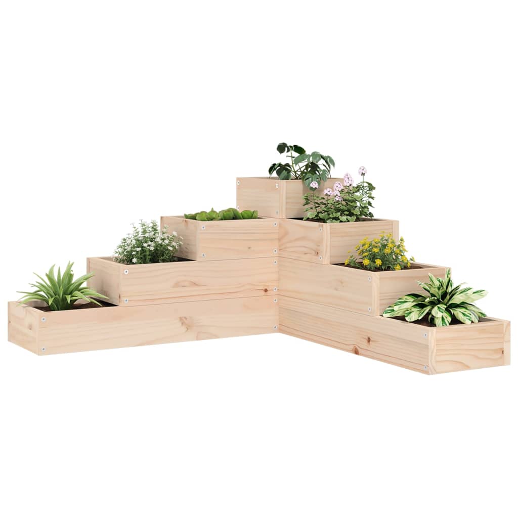 foto del prodotto fioriera da giardino 4 ripiani 80,5x79x36cm legno massello pinocod mxl 110140