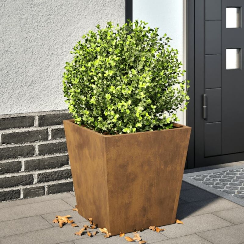 foto del prodotto fioriera da giardino 40x40x40 cm in acciaio corten vidaxl