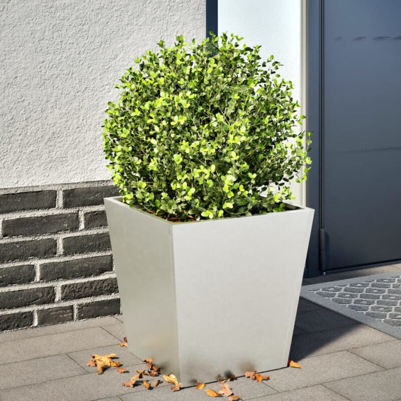 foto del prodotto fioriera da giardino 40x40x40 cm in acciaio inox vidaxl