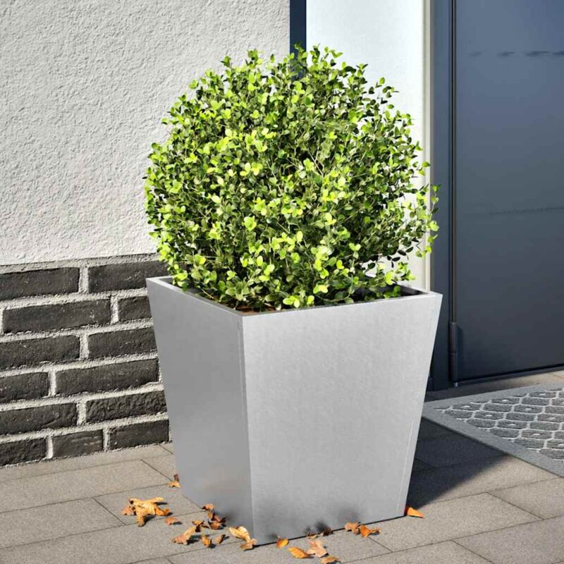 foto del prodotto fioriera da giardino 40x40x40 cm in acciaio zincato vidaxl