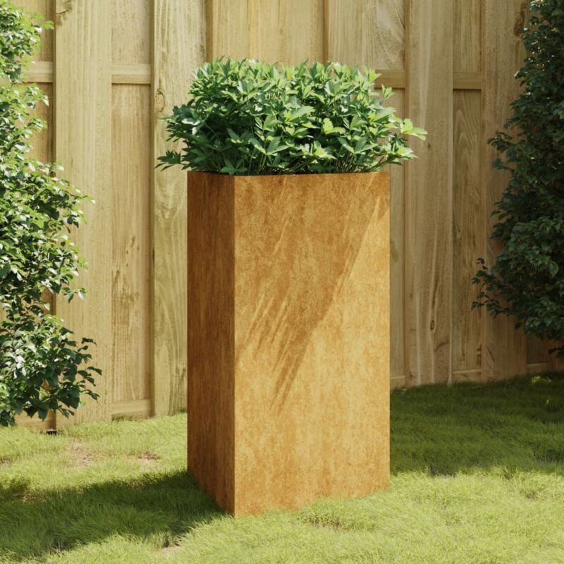 foto del prodotto fioriera da giardino 50x43x75 cm in acciaio corten vidaxl