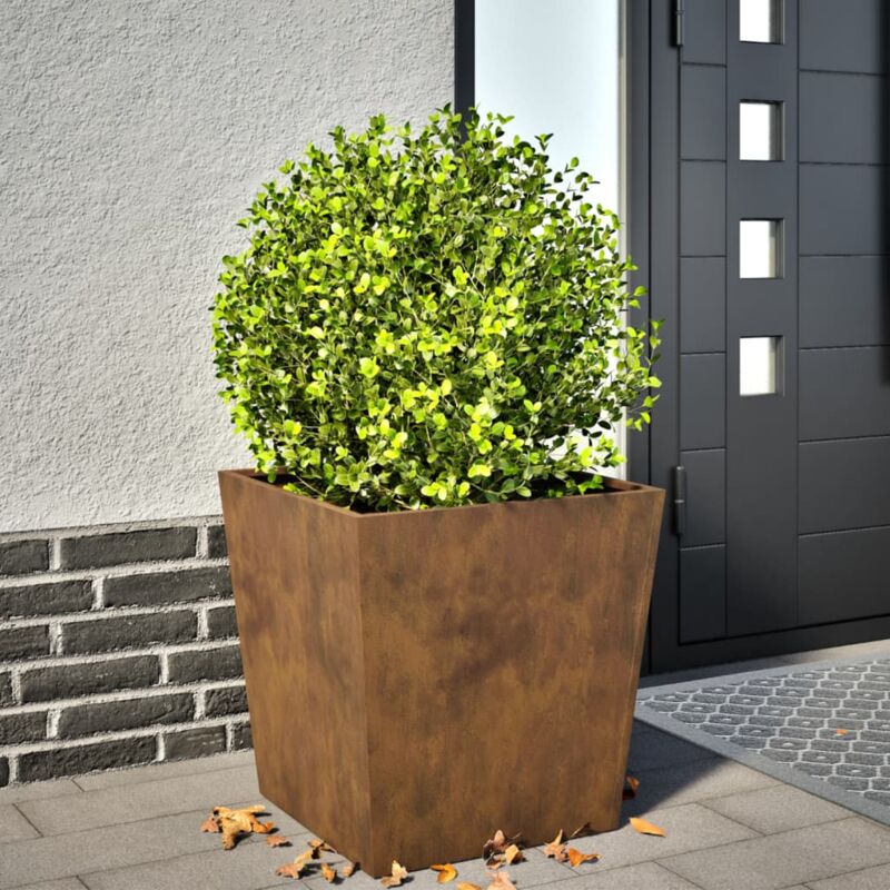 foto del prodotto fioriera da giardino 50x50x50 cm in acciaio corten vidaxl