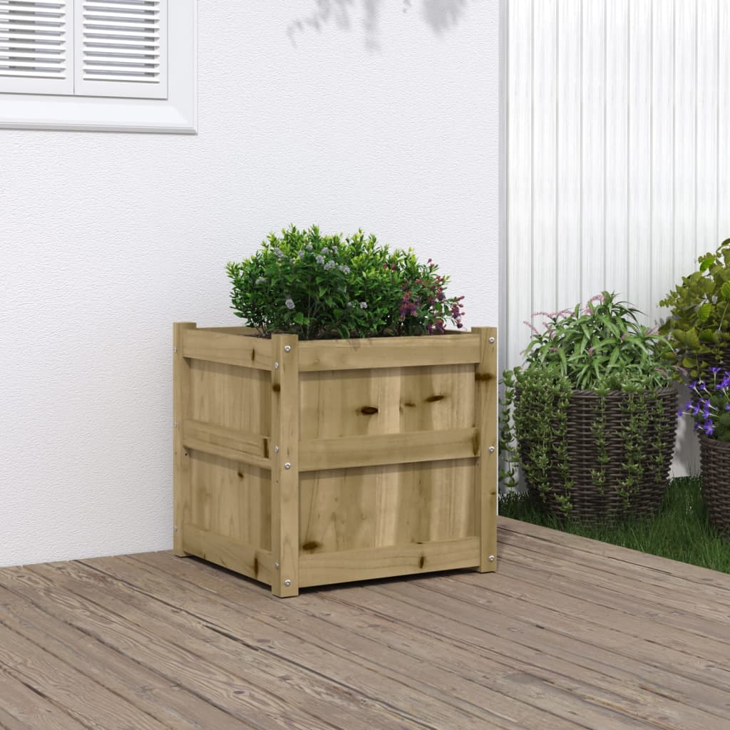 foto del prodotto fioriera da giardino 50x50x50 cm in legno di pino impregnatocod mxl 84878