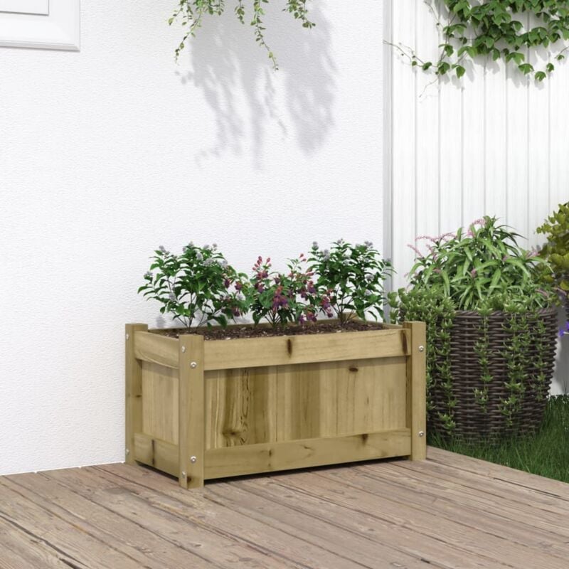 foto del prodotto fioriera da giardino 60x31x31 cm in legno di pino impregnato vidaxl