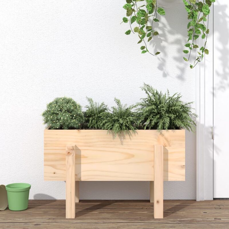 foto del prodotto fioriera da giardino 62x30x38 cm in legno massello di pino vidaxl