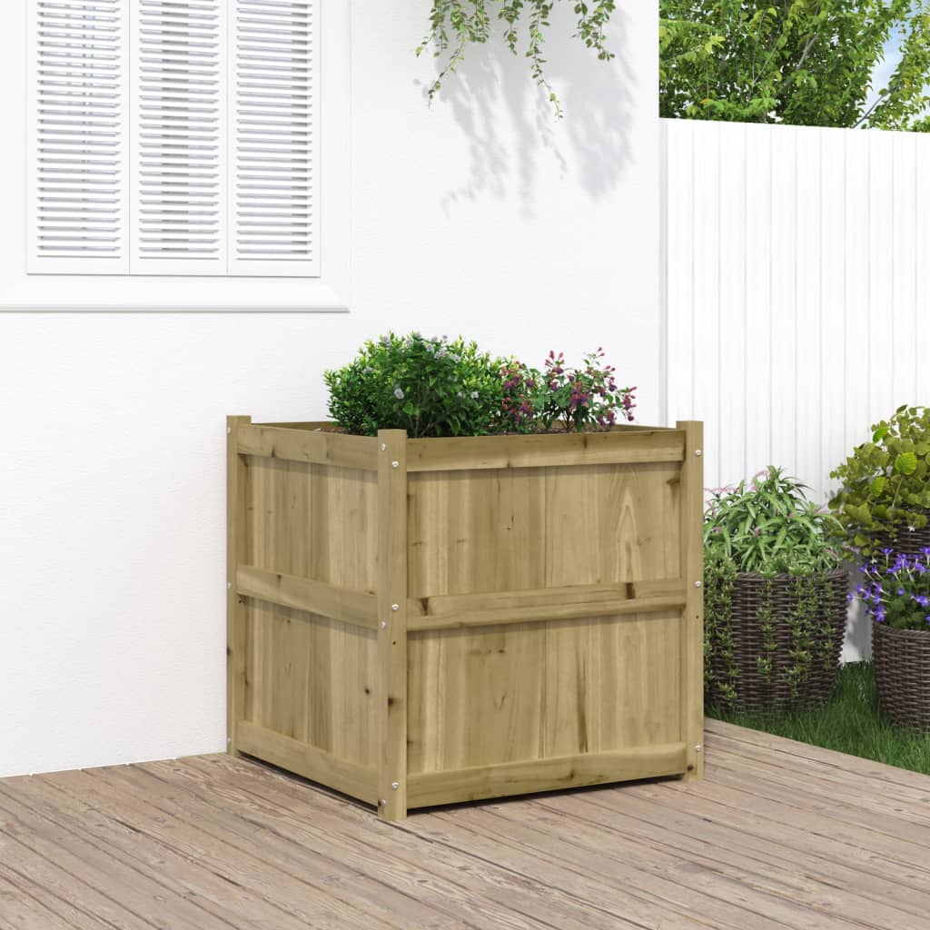 foto del prodotto fioriera da giardino 70x70x70 cm in legno di pino impregnato