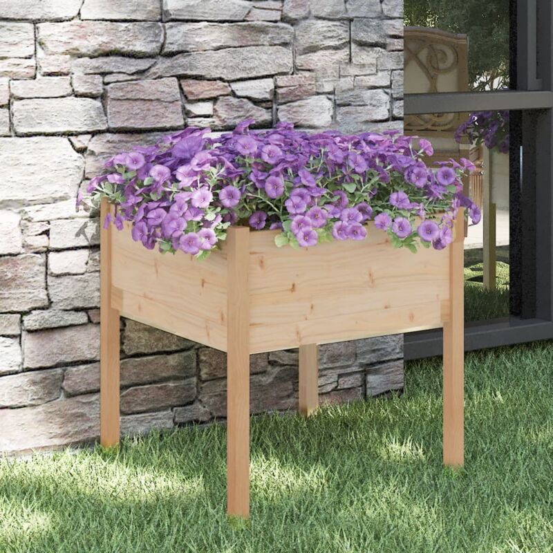 foto del prodotto fioriera da giardino 70x70x70 cm in legno massello di pino vidaxl