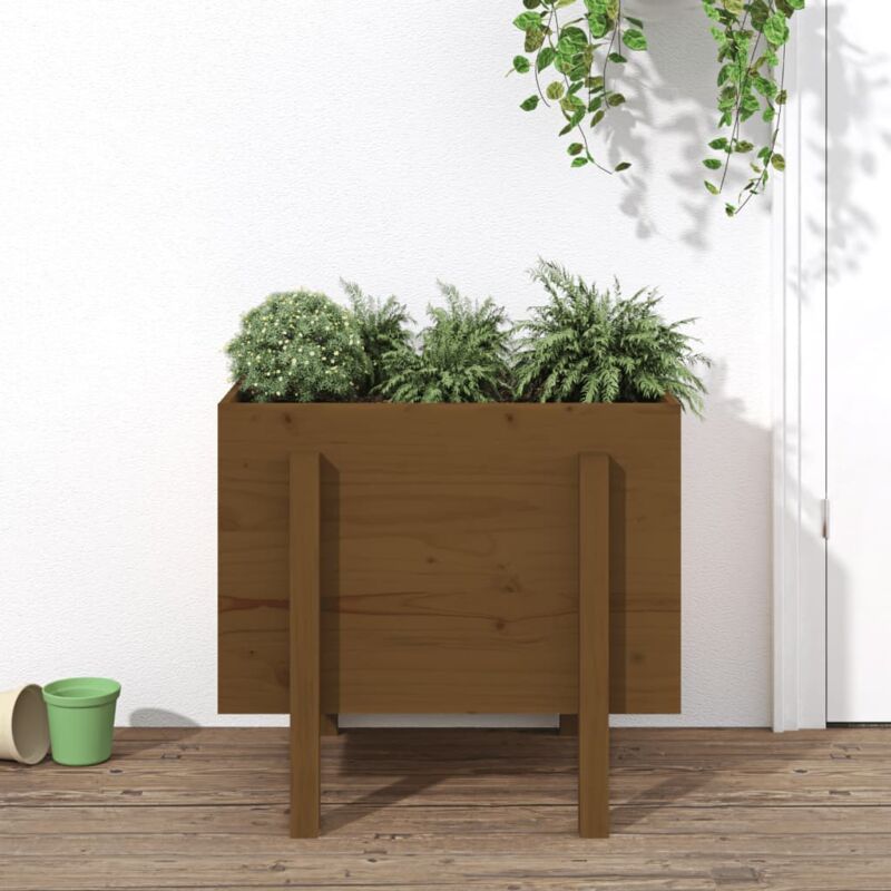 foto del prodotto fioriera da giardino ambra 62x50x57 cm legno massello di pino vidaxl