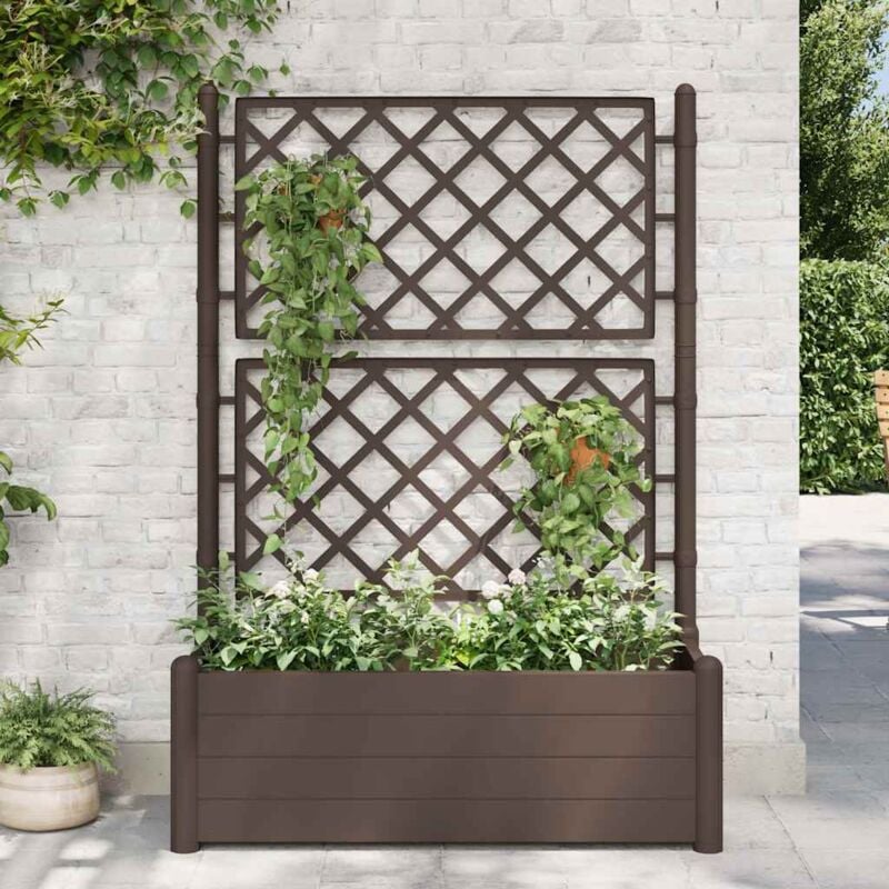foto del prodotto fioriera da giardino con graticcio 100x43x142 cm pp moca vidaxl