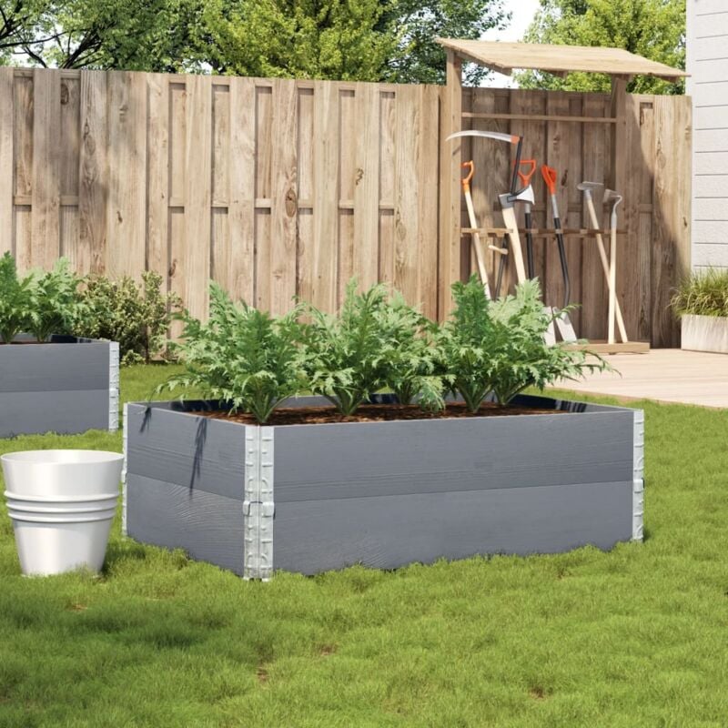 foto del prodotto fioriera da giardino grigia 120x80 cm legno massello di pino vidaxl