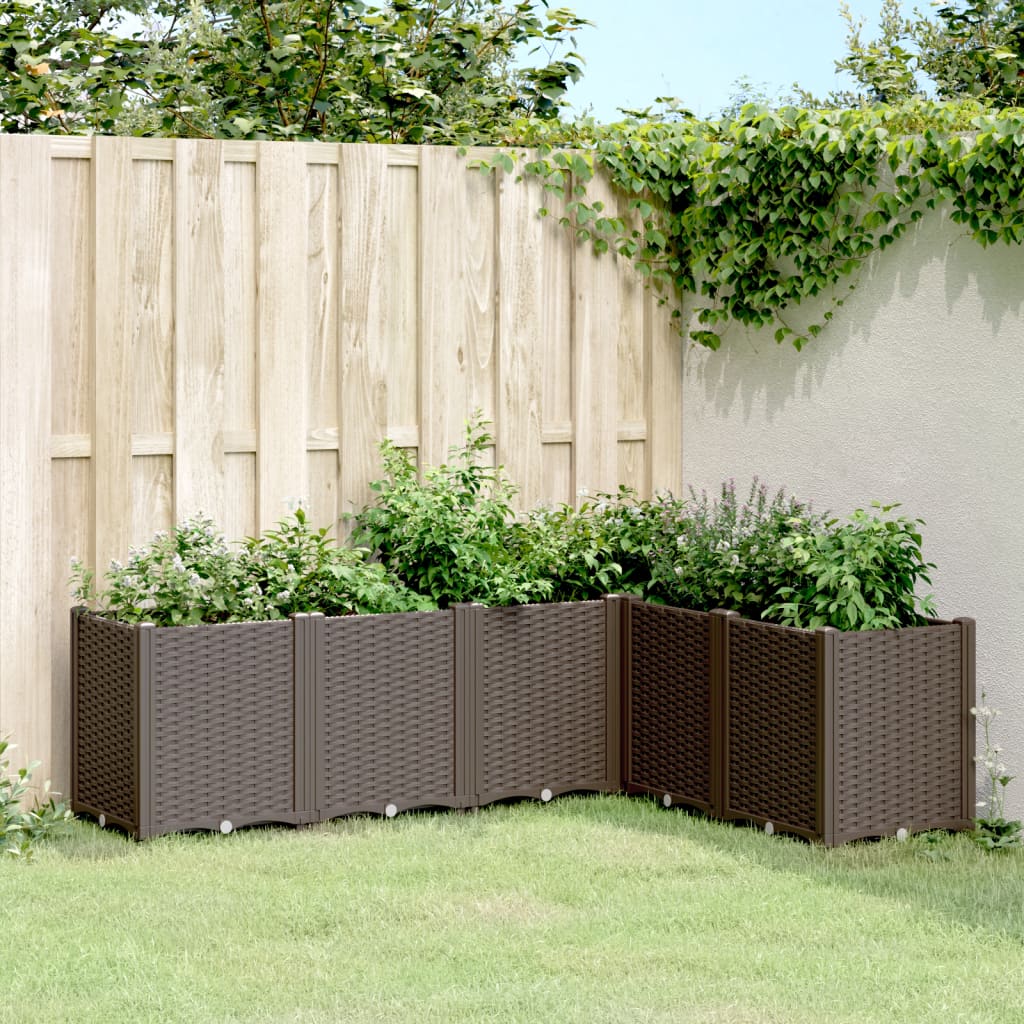 foto del prodotto fioriera da giardino marrone 160x120x53 cm in ppcod mxl 93077
