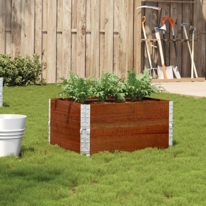 foto del prodotto fioriera da giardino marrone 80x60 cm legno massello di pino vidaxl
