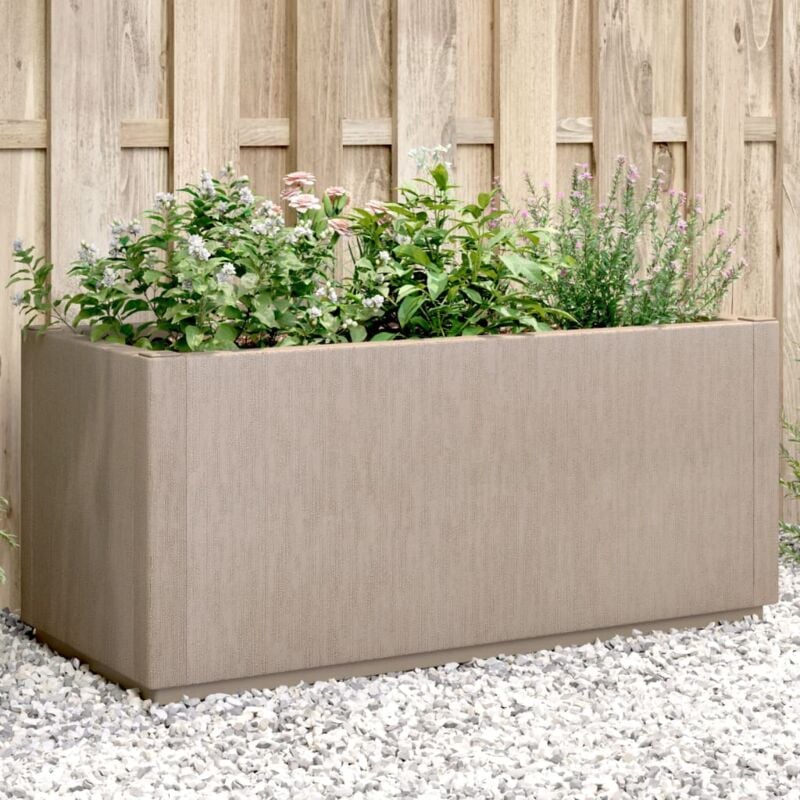 foto del prodotto fioriera da giardino marrone chiaro 80x36x35 cm in pp vidaxl