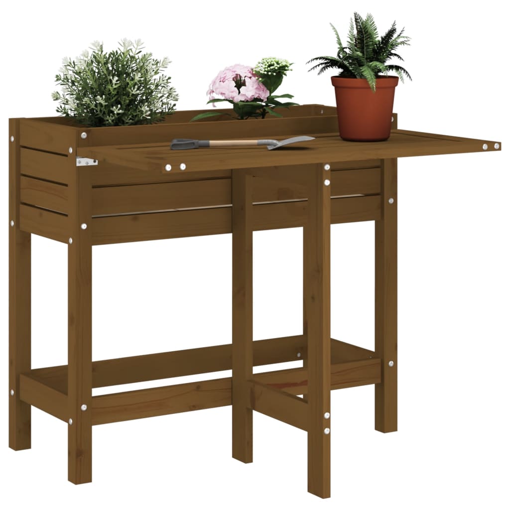 foto del prodotto fioriera da giardino piano pieghevole ambra legno massello pino vidaxl