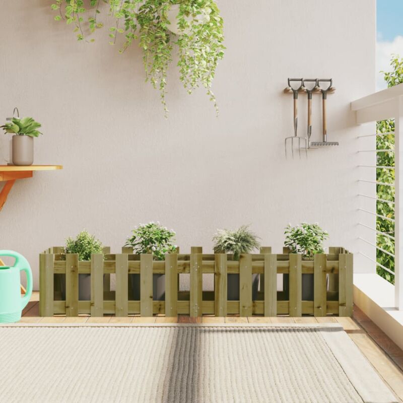 foto del prodotto fioriera da giardino recinzione 150x30x30cm pino impregnato vidaxl