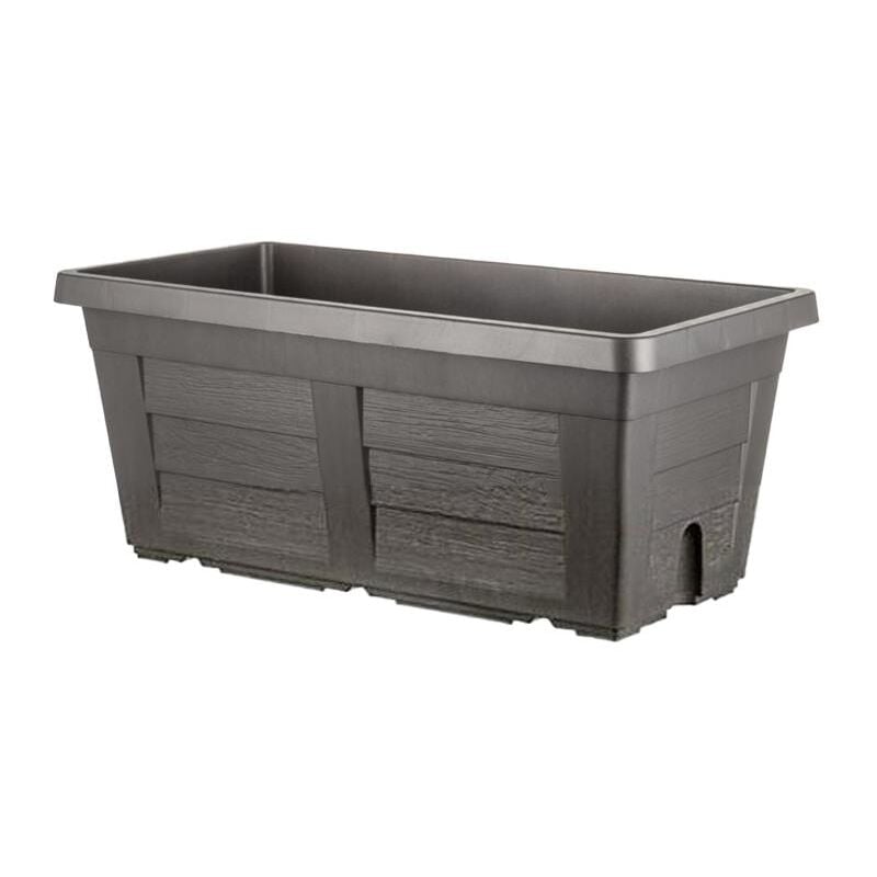 foto del prodotto fioriera effetto legno antracite 100 x 44 x h40 cm bama