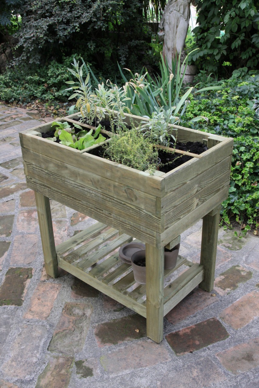 foto del prodotto fioriera giardiniera rialzata legno 80x50xh80 cm