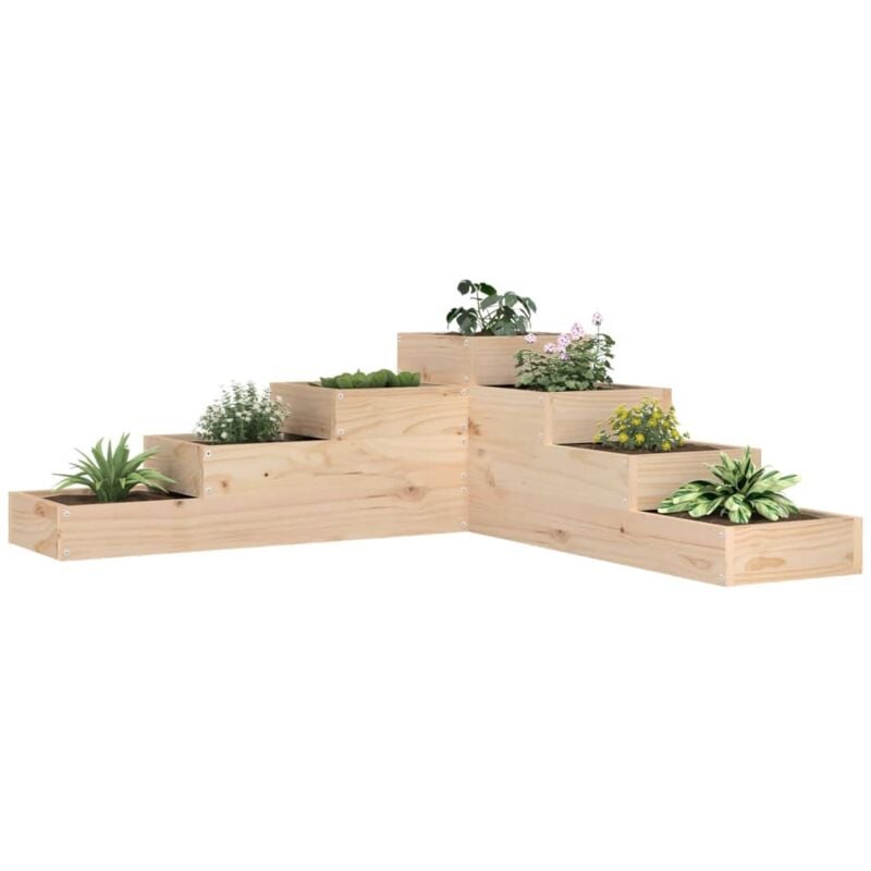 foto del prodotto fioriera giardino 4 ripiani 106x104,5x36cm legno massello pino - vidaxl