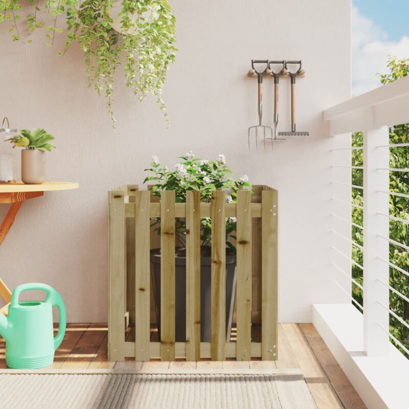 foto del prodotto fioriera giardino a recinzione 70x70x70 cm in pino impregnato vidaxl