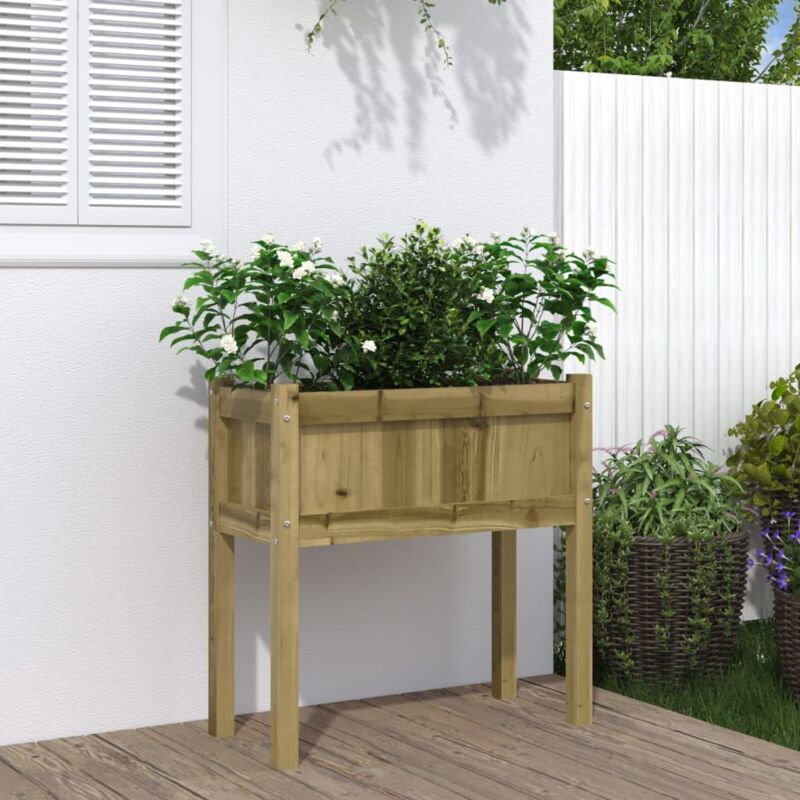 foto del prodotto fioriera giardino con gambe 70x31x70 cm legno pino impregnato vidaxl