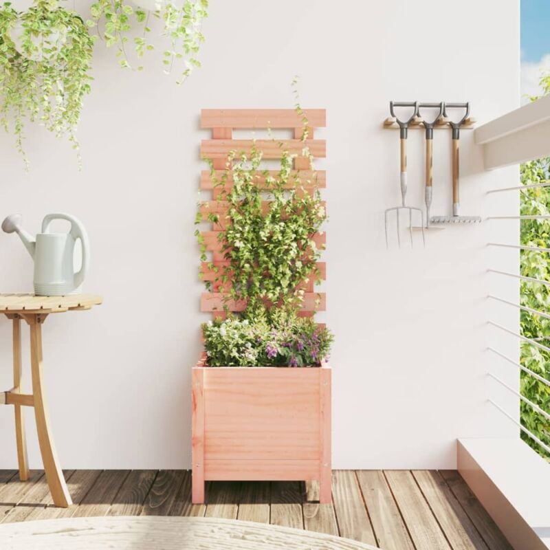 foto del prodotto fioriera giardino con rastrelliera 39x39,5x114cm legno douglas vidaxl