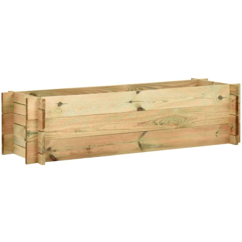 foto del prodotto fioriera giardino letto vegetale in legno impregnato 120 cm vidaxl