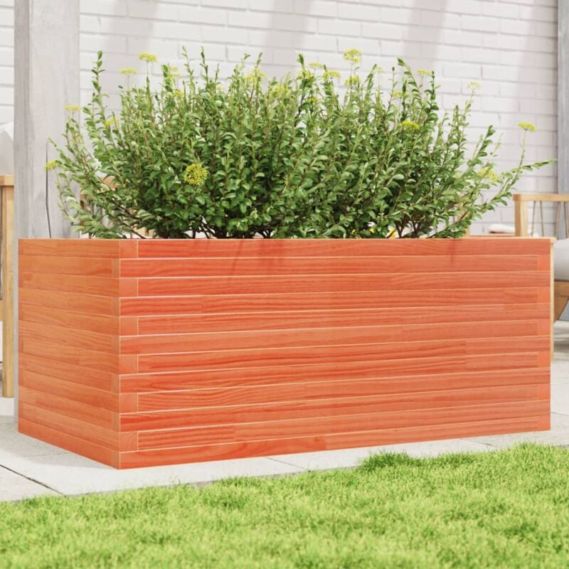 foto del prodotto fioriera giardino marrone cera 110x60x46 cm legno massello pino vidaxl