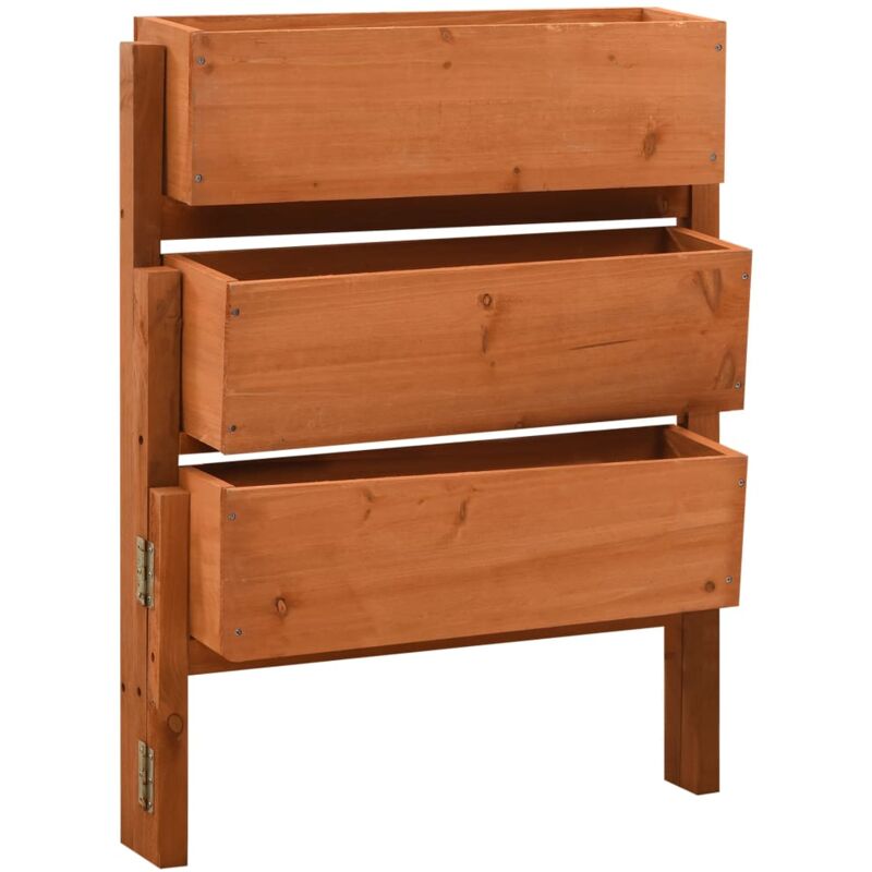 foto del prodotto fioriera giardino pieghevole arancione 60x14x75 cm legno abete vidaxl