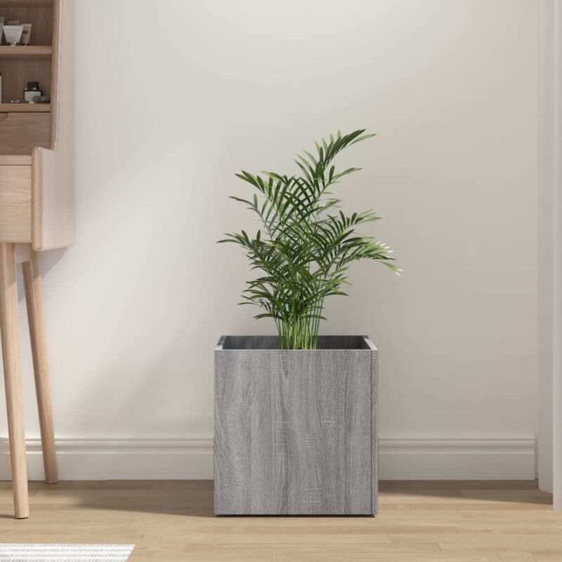 foto del prodotto fioriera grigio sonoma 40x40x40 cm in legno multistrato vidaxl