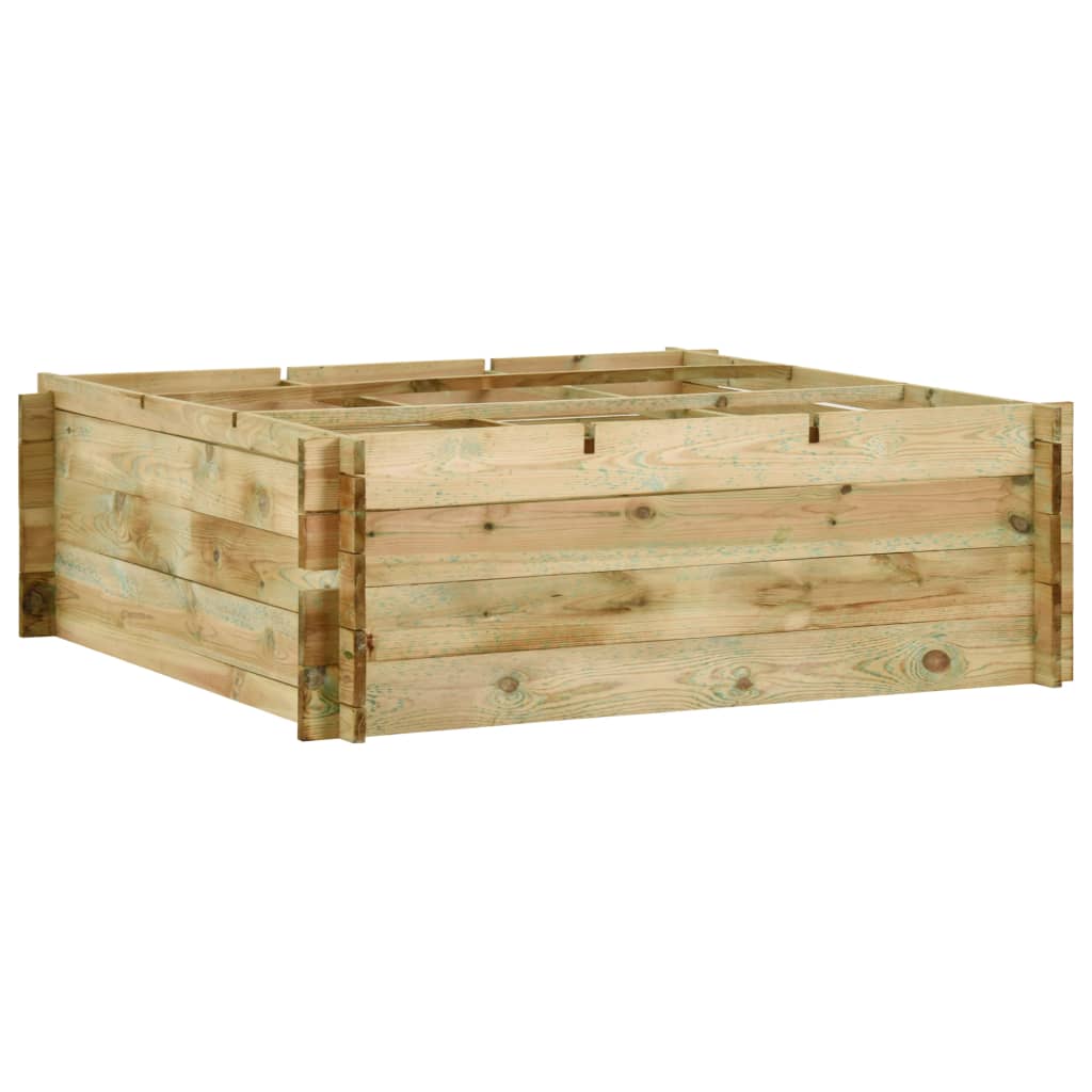 foto del prodotto fioriera in legno di pino impregnato 120 x 120 x 40 cm 02 0000837