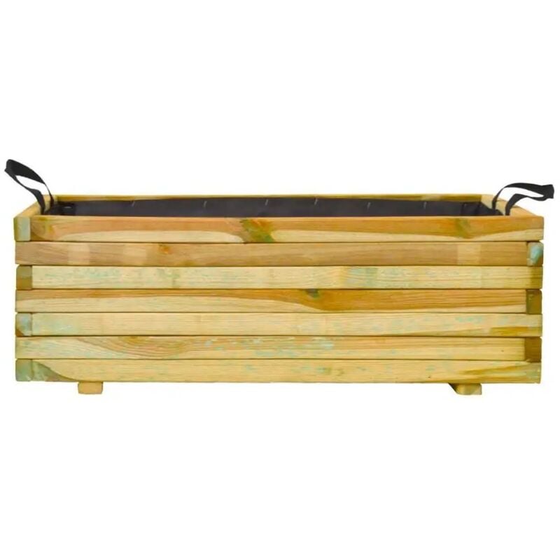 foto del prodotto fioriera in legno mirabell per esterno 40x90 h.30,5 cm color naturale