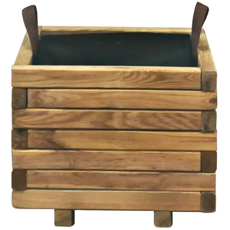 foto del prodotto fioriera in legno per giardino e terrazzo cubo 40 x 40 cm