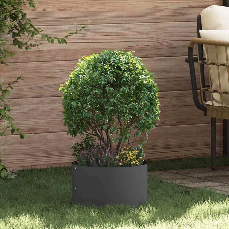 foto del prodotto fioriera in metallo nero nero metallo 30 x 30 x 20 cm vidaxl