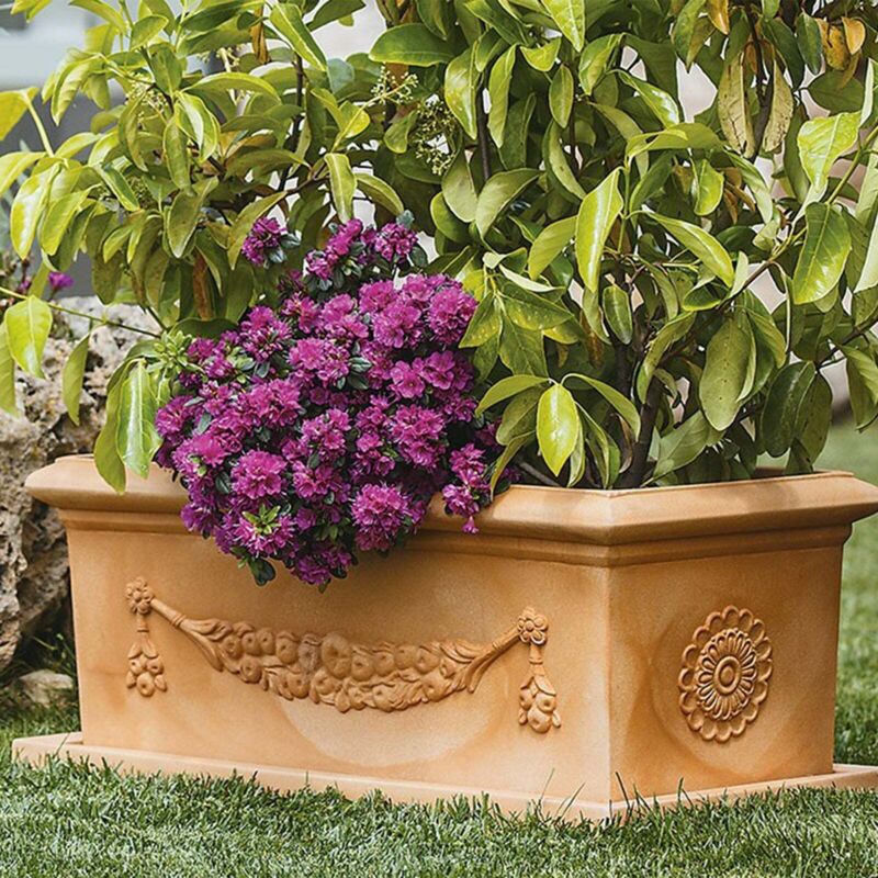 foto del prodotto fioriera in polimero monacis festone terracotta cm.80 (80x40x34h)