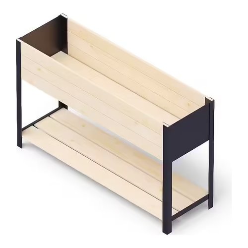 foto del prodotto fioriera kronus 0529 upyard modern box high natural e nero