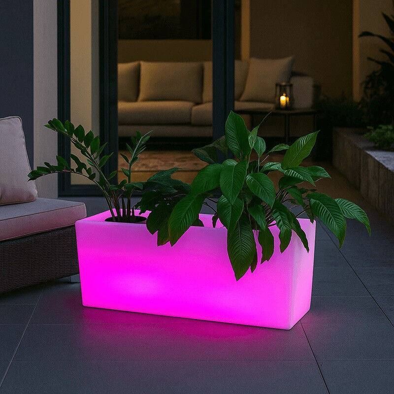 foto del prodotto fioriera led rgbw con batteria 12w ip67
