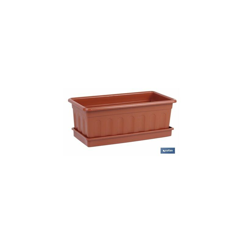 foto del prodotto fioriera marrone modello fiori d arancio 60x22x15 piatto 60x22cm