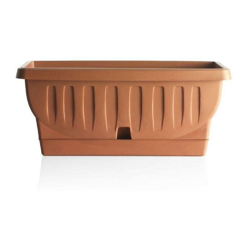 foto del prodotto fioriera natura cotto con sottovaso 20 cm bama