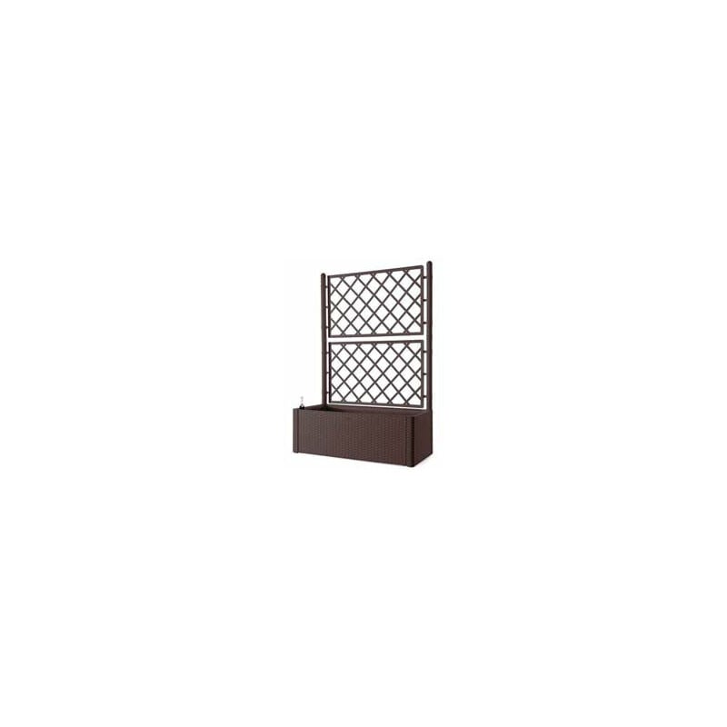 foto del prodotto fioriera natural deluxe moka rettangolare con spalliera cm.100x43x142h lt.90
